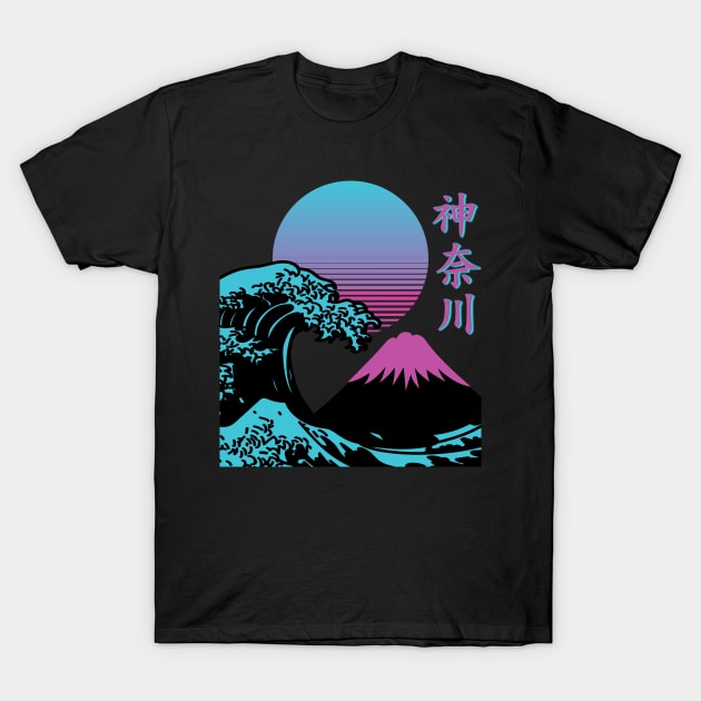 Japanese Vaporwave and synthwave shirt T-Shirt by Johan13